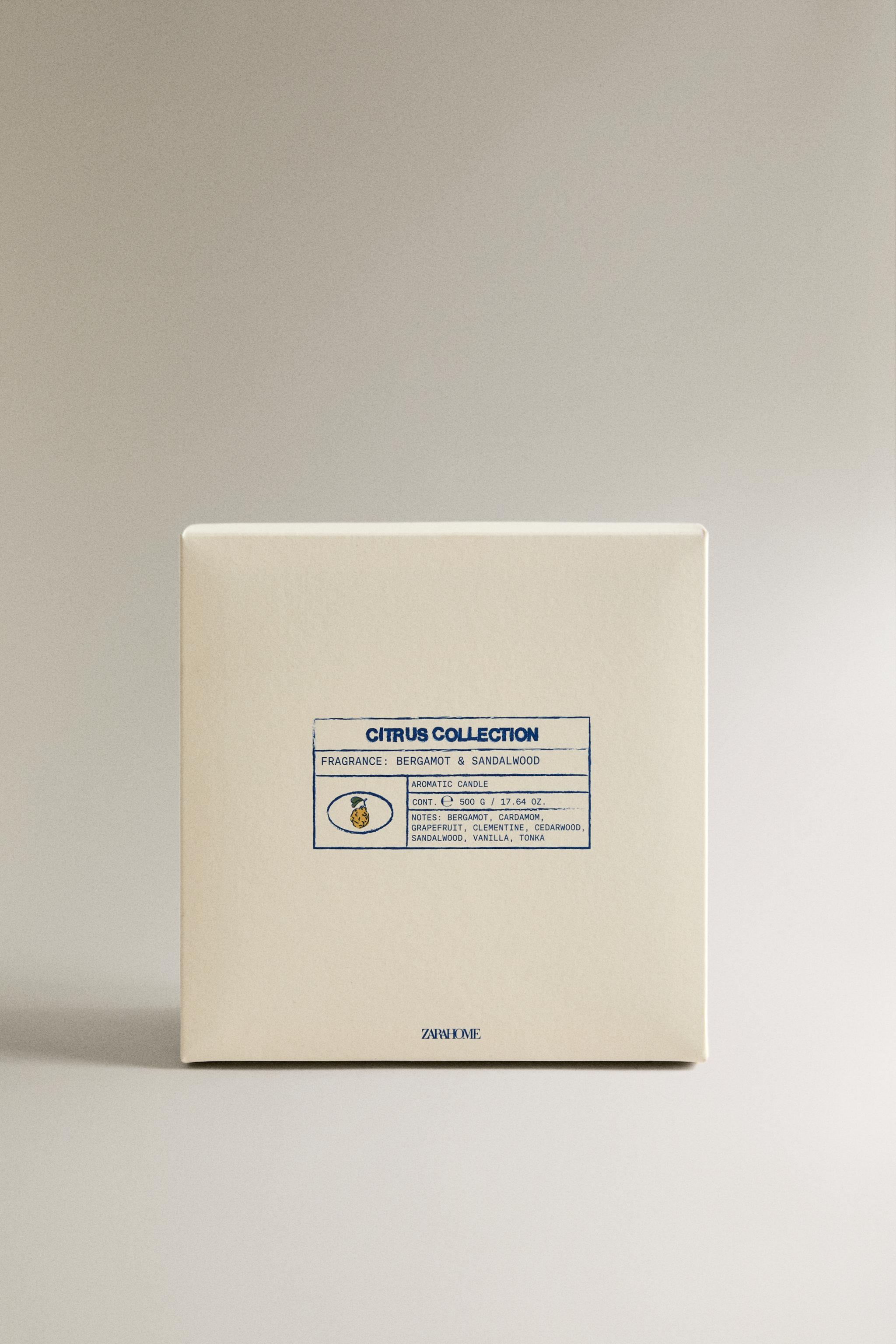 (500 G) BERGAMOT & SANDALWOOD SCENTED CANDLE